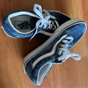 Vans Denim Blue Sneakers with White Accents